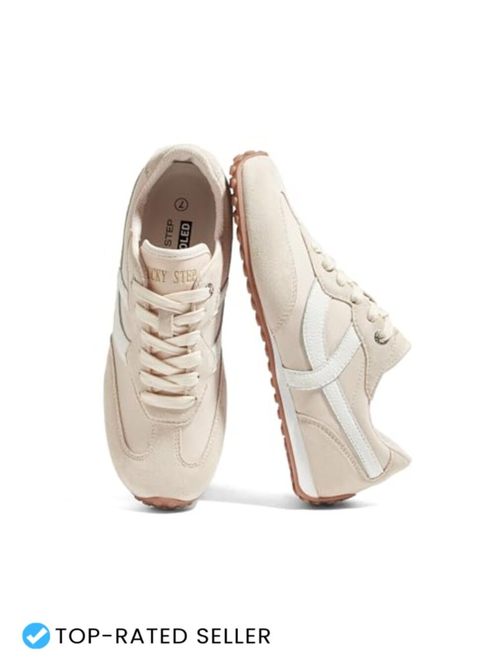 Women's Fashion Sneakers PU Leather Suede Non-Slip Walking Shoes